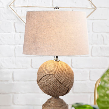 Monkey's Fist 24" Knotted Rope LED Table Lamp - JONATHAN Y